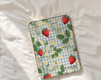 Strawberry Flowers Kindle Case, All New Kindle 12th Gen 2024 Case, Paperwhite 12th 7‘’ 11th 6.8‘’ 10th 6‘’ Cover, E-reader Protective Case