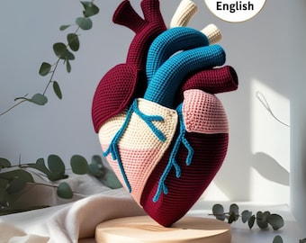 Craft Your Own Anatomical Heart: Easy Crochet Pattern for Medical Enthusiasts