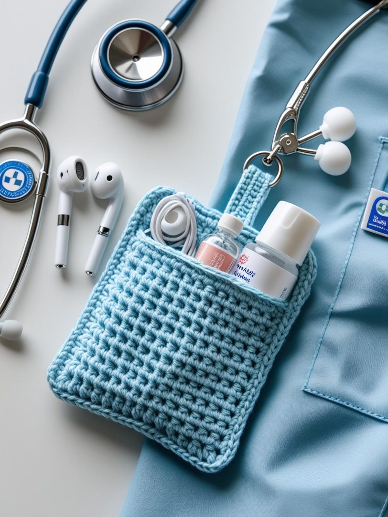Crochet Nurse Pouch Pattern PDF – Medical Bag for Nurses, Doctors ...