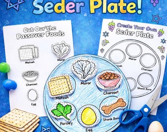 Create Your Own Seder Plate- Black & White and Color Version