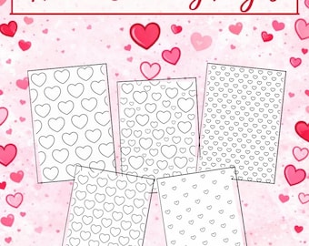 Heart Coloring Pages l Minimalist Coloring Activity l Heart Coloring for Kids & Adults