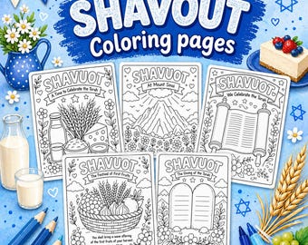 Coloriages de Chavouot | Activité de la fête juive | Torah, Mont Sinaï, Fruits