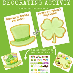 Shamrock Cookie Decorating Craft – Printable Cut & Paste Activity