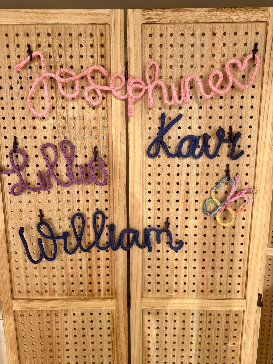 Handmade Knitted Wire Signs, Word Banners, Kid’s Room Decor - Etsy