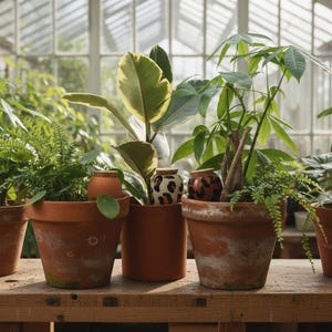 Olla zelfwaterende keramische pot, handgemaakt in Portugal – Milieuvriendelijk plantencadeau – Moederdag
