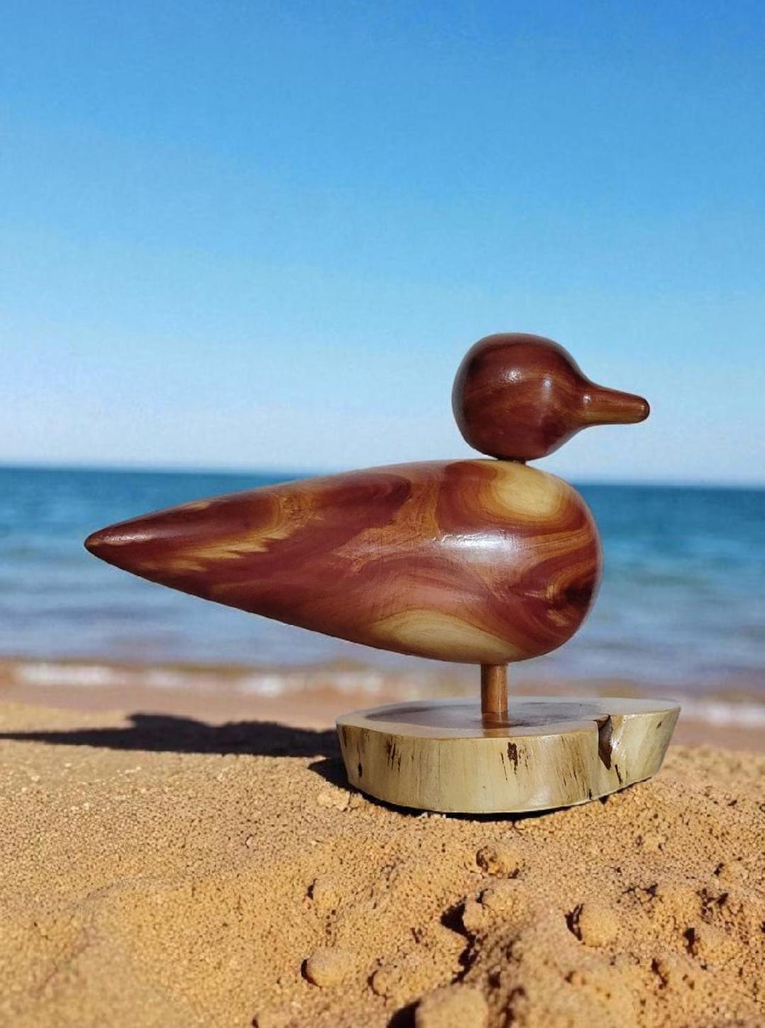 Lathe-turned Red Cedar Wooden Duck - Rustic Home Decor - Etsy