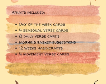 Autumn Seasonal Packet | Waldorf-Inspired Printable Bundle for Circle Time, Handwork & Daily Rhythm