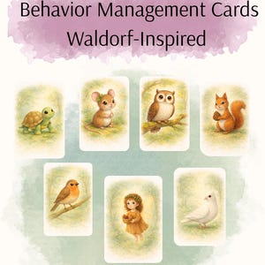 Waldorfkort för beteendehantering | Milda naturhjälpare för förskola (digital nedladdning)