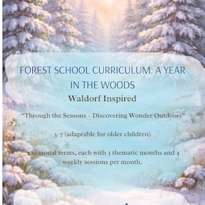 Winter Forest School-curriculum | Natuurprogramma van 12 weken | Waldorf-geïnspireerd buitenonderwijs | Zonnewende, groenblijvende planten, vriendelijkheid en licht
