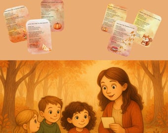 Autumn Circle Time Verse Cards | Waldorf-Inspired Seasonal Rhythm Printable