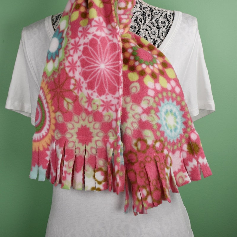 Fringe Detail Polyester Scarf main image 0