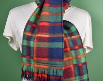 YOUR CHOICE polar fleece winter scarf- Scarf With Fringe- Plaid, Argyle or Diamond