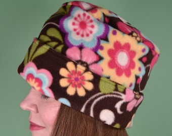 YOUR CHOICE- BETSY- polar fleece winter hat- various patterns, size- Medium