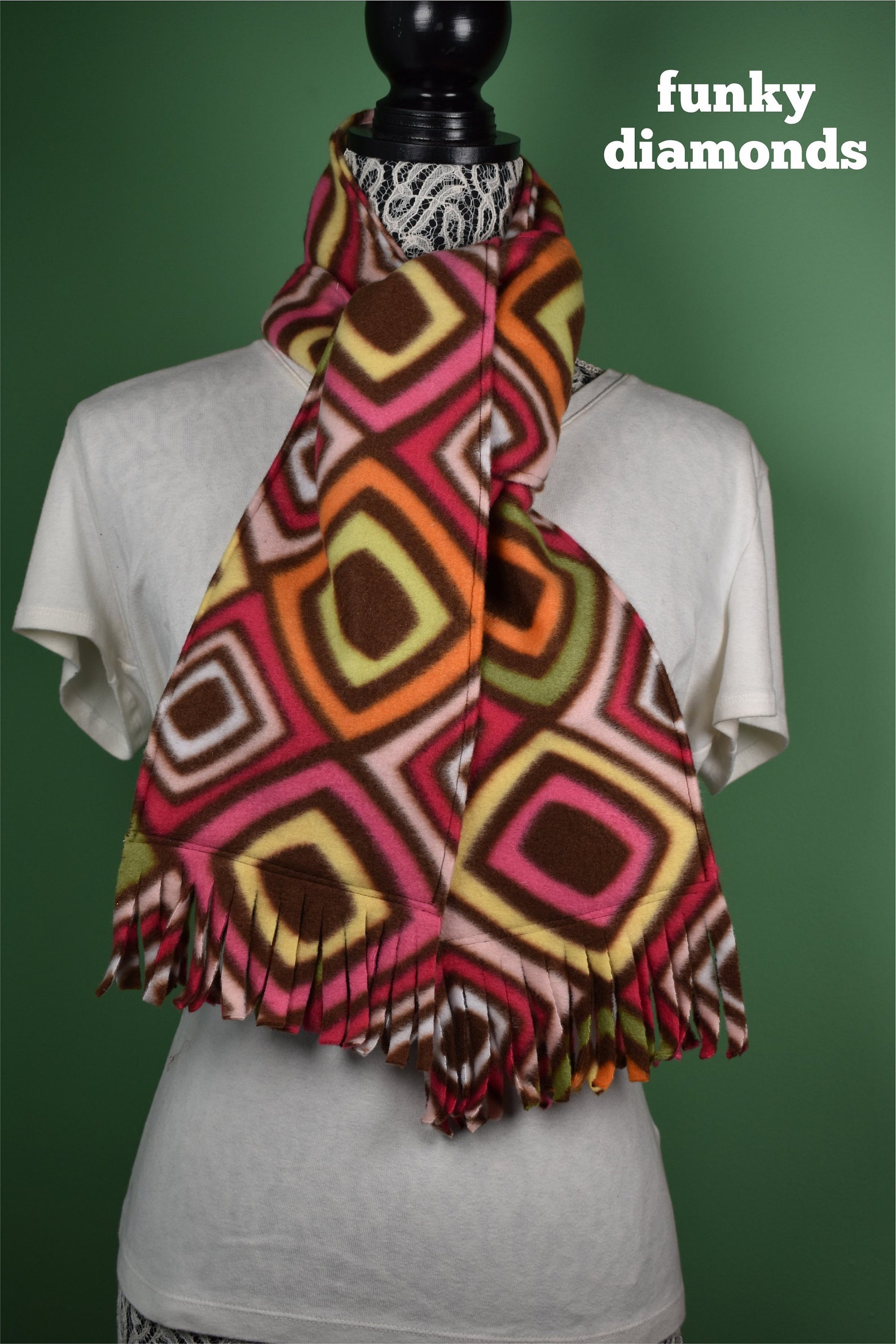 YOUR CHOICE Polar Fleece Winter Scarf Scarf With Fringe Etsy