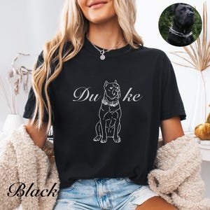 Custom Pet T-shirt with Pet photo and name, Personalized Pet Portrait Shirt, Custom Dog Cat Graphic Tee, Pet Lover Gift, Dog Lover shirt