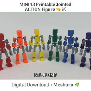 MINI 13 Printable Jointed ACTION Figure | by Lucky 13 Toys | STL file