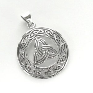 Triquetra Celtic Knot Pendant Sterling Silver - Etsy