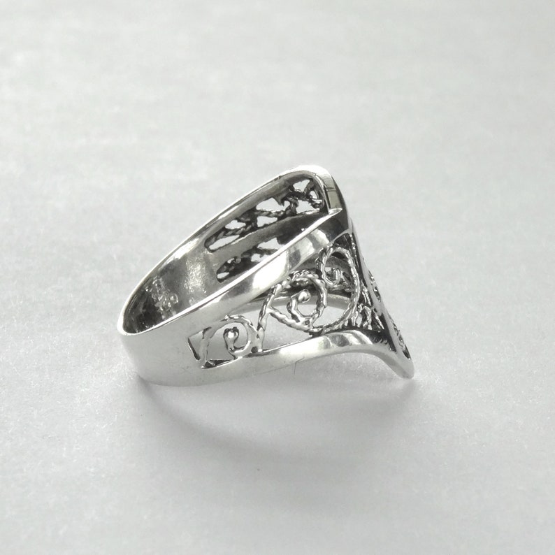 Size 8 Chevron Armor Ring Sterling Silver
