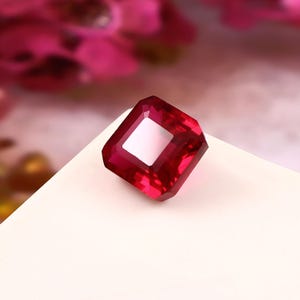 AAA Flawless Mozambique Blood Red Ruby Loose Square Gemstone Cut 6.70 Ct Beautiful Luster Quality,Jewelry& Ring Making Product 9X9 MM