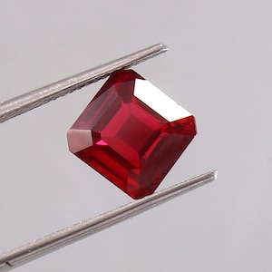 AAA Flawless Mozambique Blood Red Ruby Loose Square Gemstone Cut 5.80 Ct Beautiful Luster Quality,Jewelry& Ring Making Product 9X9 MM
