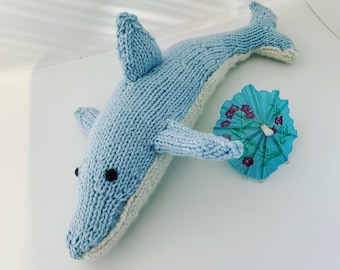 Cute knit Sea Plushie/child toy/handmade/Made to Order