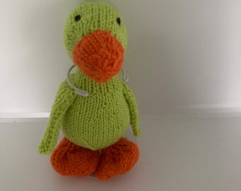 Waddle Duck/Child Toy/Basket Giving/Holiday/Knitted Duckling/ready to ship