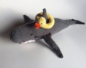 Toy Shark/Child Toy/Grey Shark/Made to Order