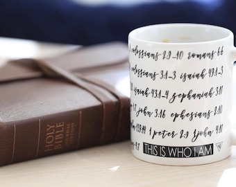 Bible Verse Coffee Mug: Christian Scripture, Devotional Gift