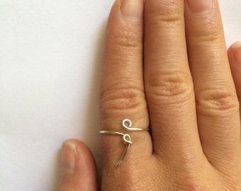Semicolon ring sterling silver or 14k gold filled