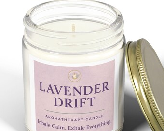 Candela aromaterapica alla lavanda: cera di cocco e albicocca, regalo rilassante per la spa