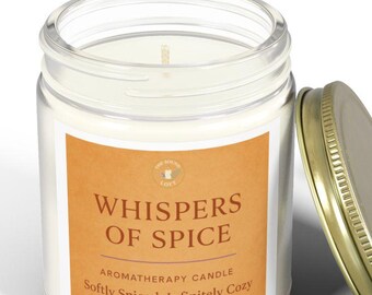 Candela aromaterapica al chai alla cannella: profumo di spezie accoglienti, cera di cocco e albicocca