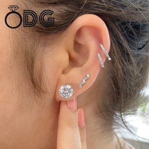 2 Carat Lab Grown Diamond Stud Earrings: 14K Gold Martini Setting, IGI Certified
