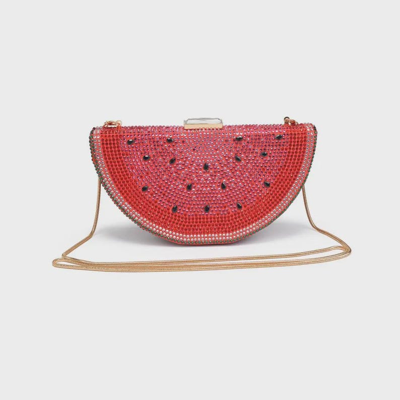 Glam Watermelon Rhinestone Purse: Sparkly Summer Evening Bag, Purse for ...