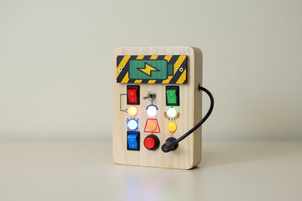 Busy board bebe Nauotk en bois avec LED Montessori