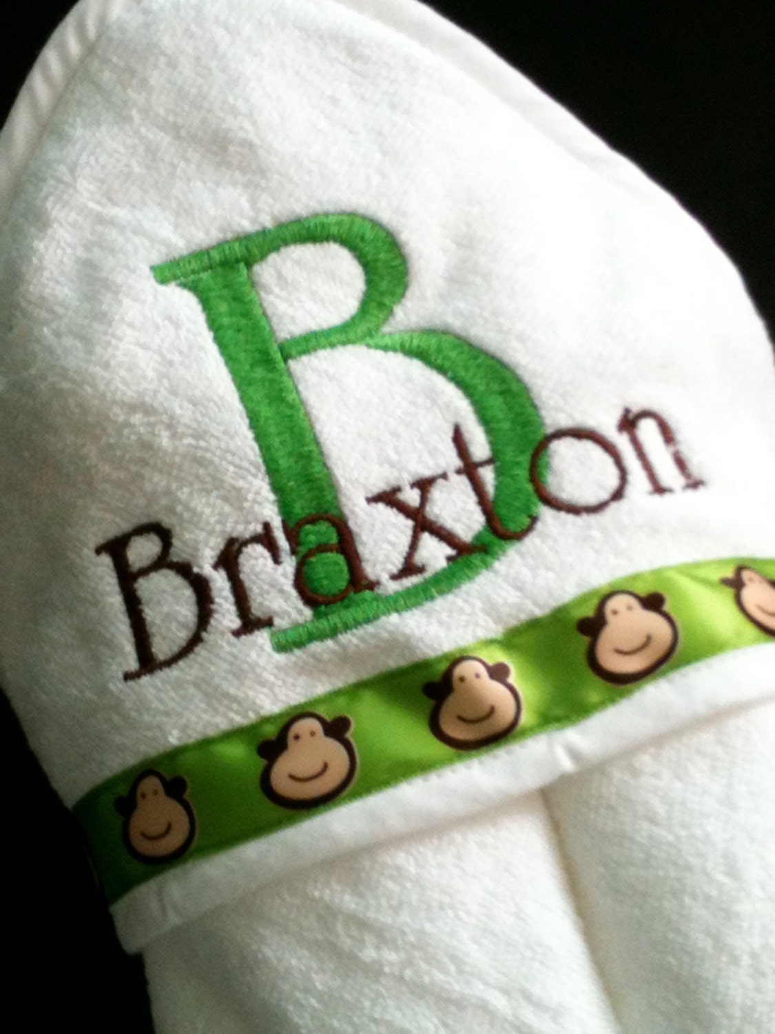 Personalized HOODED BABY TOWEL Etsy