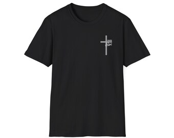 Camiseta cristiana "Estoy con Él": Camiseta unisex de algodón suave