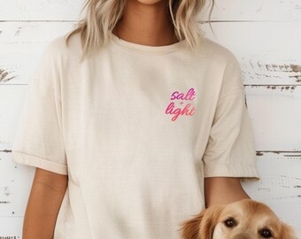 Camiseta unisex Sal + Luz: Camiseta cristiana inspiradora