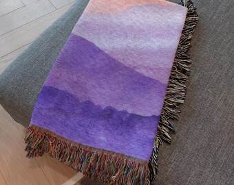 Mantas tejidas con motivos de fe, decoración cristiana, decoración con motivos de fe