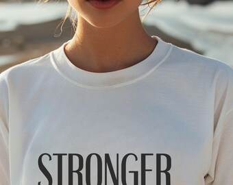 Camiseta de manga corta inspiradora: "Más fuerte que la tormenta", camiseta con citas positivas, camiseta motivacional unisex, uso diario, regalo para [...]