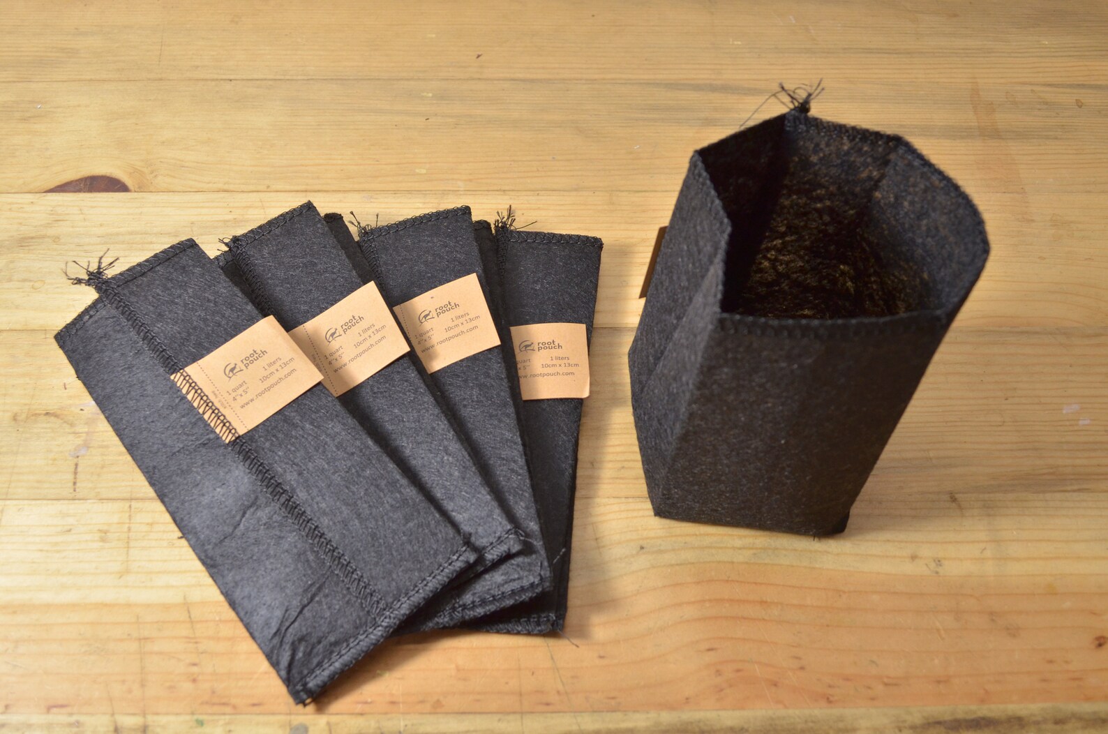 1 Quart Root Pouch Recycled Fabric Pouch Etsy