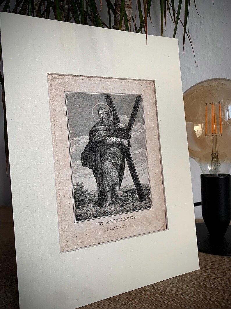 St. Andrew the Apostle Engraving Print in Pasparta - Etsy