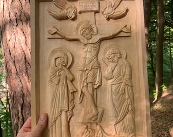 Orthodox icoon van de kruisiging van Christus