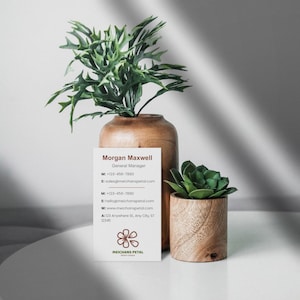 Bearbeitbare Visitenkarte Vorlage - Canva Design | Sofortdownload | Druckbare DIY Visitenkarte | Karte Besuch