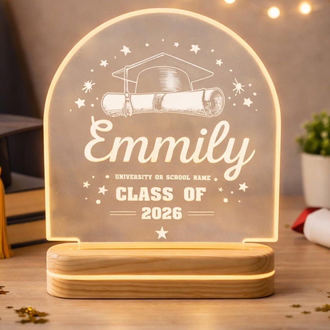 Graduation Led Version Personalized Graduation LED Lamp, Class of 2026, Senior Night Light - Etsy
