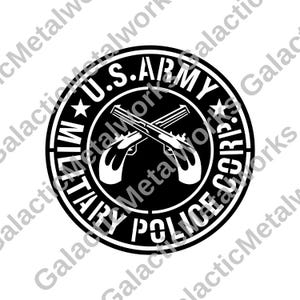 U.S. Army Military Police Corps Metal Wall Art – Custom Laser Cut 14 Gauge Steel