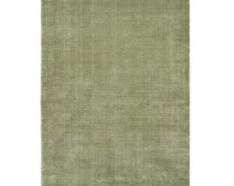 Hand Tufted Sage Green Rug, Minimalist Solid Area Rug, Modern Wool Carpet, Custom Size Living Room Rug, Handmade Soft Plush Rug