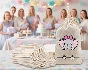 baby shower party favor candy bags elephant themed