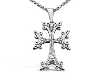 Sterling Silver Armenian Cross Pendant