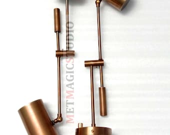 Vintage 1960's Brass Wall Sconce Light, Set of 2 (Plug-in Lamp)