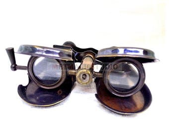 Brass Antique Binocular: Royal Navy Style, WWI Era Reproduction